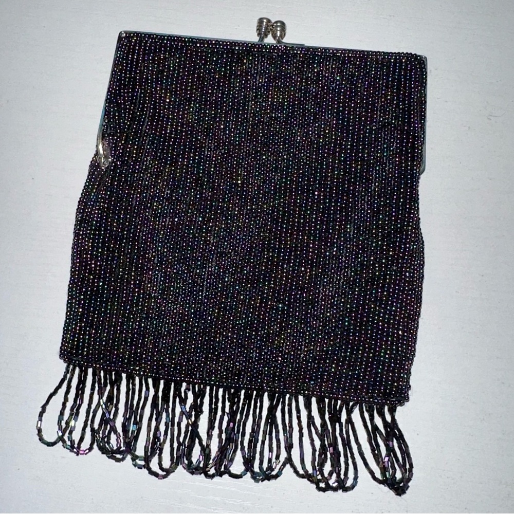 Inge Christopher Purple Beaded Fringe Bag - Picture 7 of 12